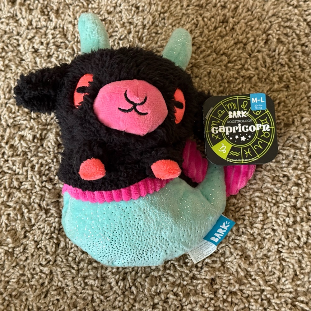 BARK BOX Capricorn Dog Toy - Zodiac Astrology - BarkBox Dogstrology Squeaky M/L